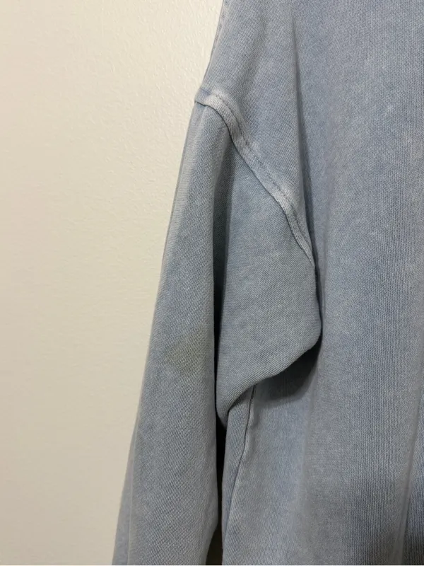 Aerie Getaway Quarter Snap Sweatshirt Size Small Blue - Image 7