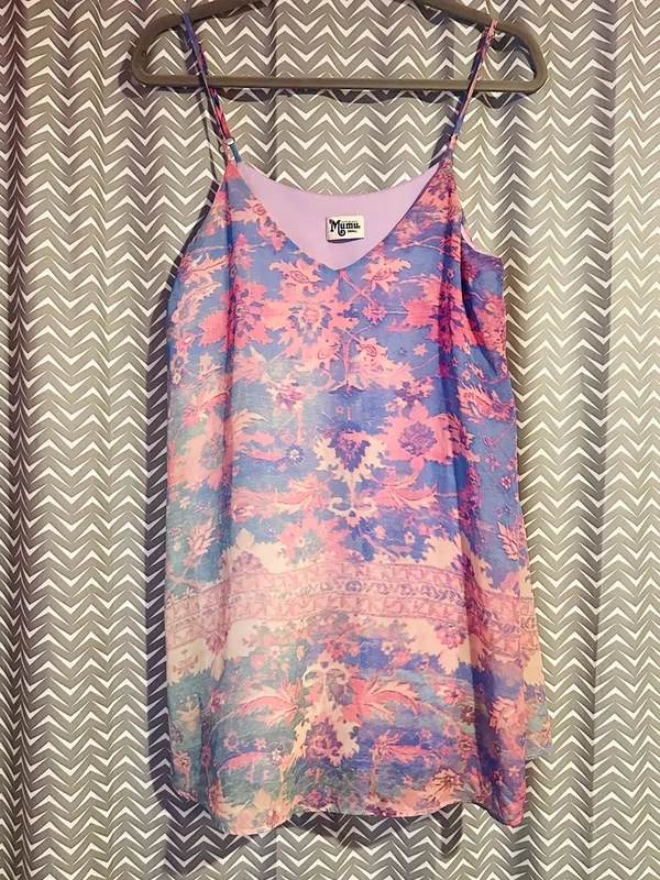Show Me Your Mumu | Circus Watercolor Floral shift mini dress, Small - Image 2