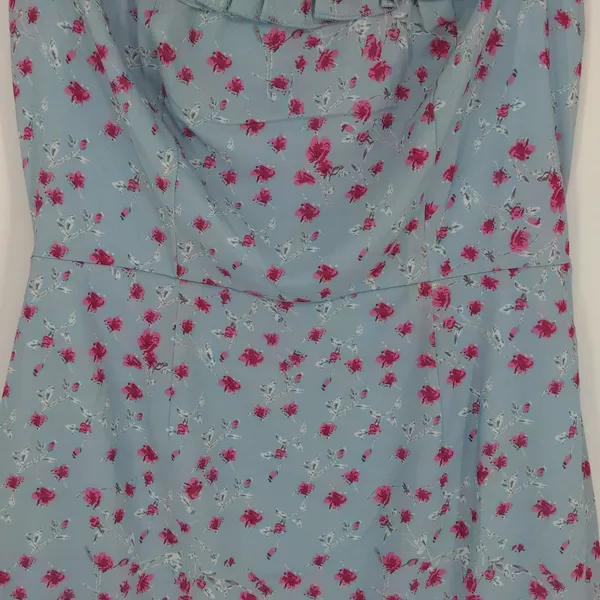 Superdown Revolve Sky Blue Floral Mini Dress Size Small Off The‎ Shoulder Girly - Image 8