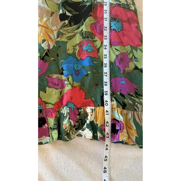 Anthropologie Tracy Reese Faux Wrap Dress Floral Ruffle‎ Boho Festival Wedding S - Image 12