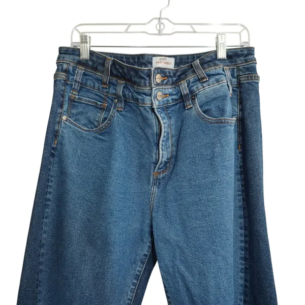 Driftwood Size 32 Cece Two Tone Wide Leg Jeans‎ Double Waist Blue Boho Ecclectic - Image 3