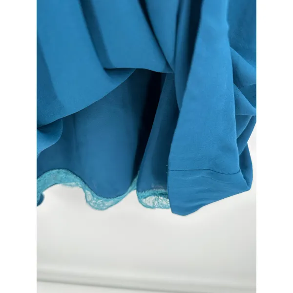 Anthropologie HD in Paris Blue‎ Knee Length Sleeveless Dress Women's Size 4 - Image 7