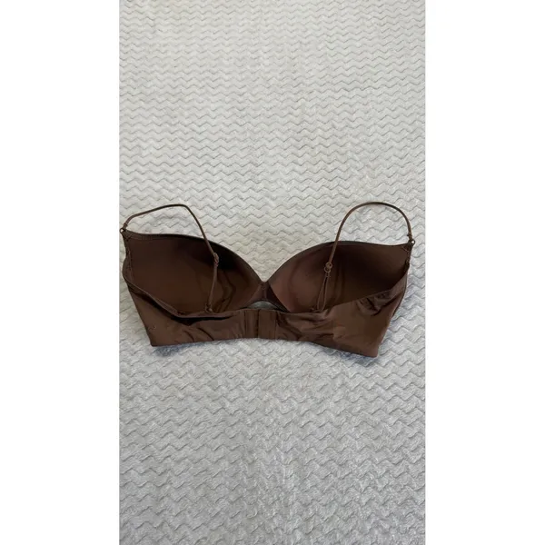 Skims Fits Everybody T-Shirt Bra 32C Cocoa Brown Underwire Padded 4414 - Image 3