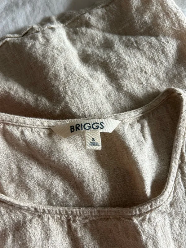 Linen Dress Tan - Image 3