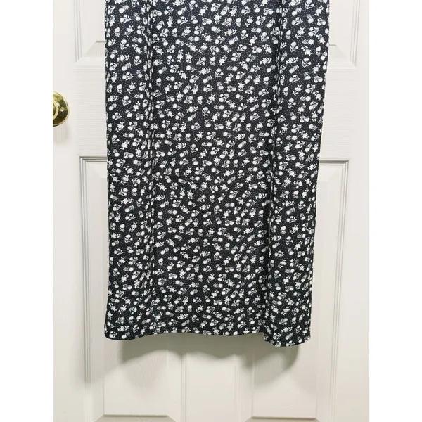 Betsey Johnson Y2K Floral Corset Milkmaid Midi Dress Size XL Black Coquette - Image 11