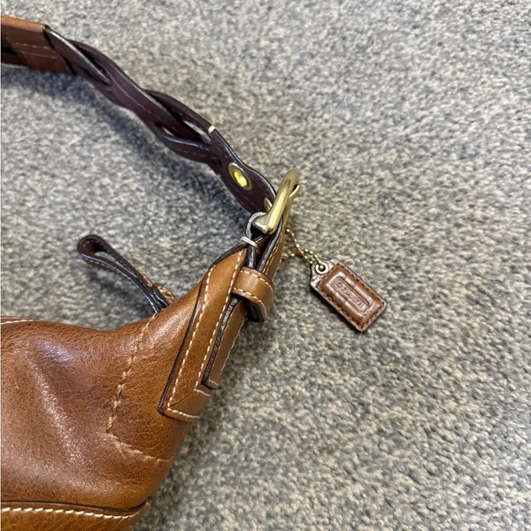 Rare Vintage Coach Tobacco Brown Leather Soho 10042 Leather Shoulder Bag Y2K - Image 3