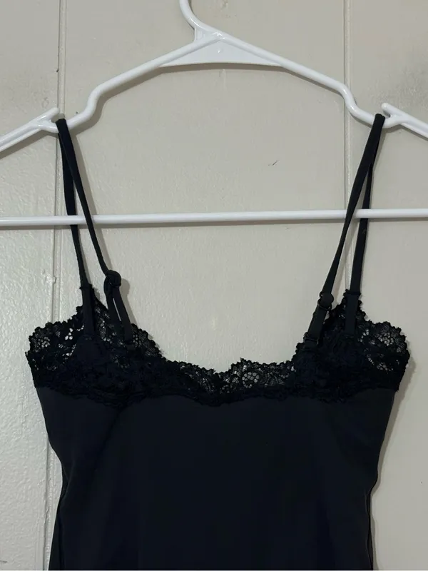 SKIMS Fits Everybody Lace Cami Bodysuit Black Onyx XXS - Image 6