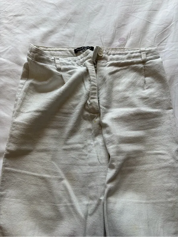 Brandy Melville White Straight Leg High-Rise Pants - Image 2