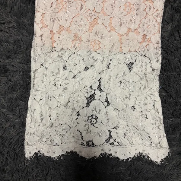 Lulus Elegant White Lace date romantic spaghetti strap Dress maxi dress sz small - Image 4