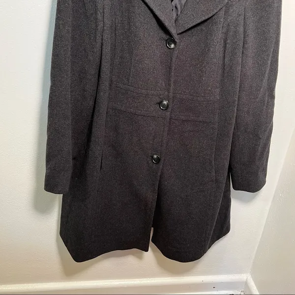 Anne Klein Sport Women's Size XL Peacoat Dark Charcoal Gray Button Down Pockets - Image 4
