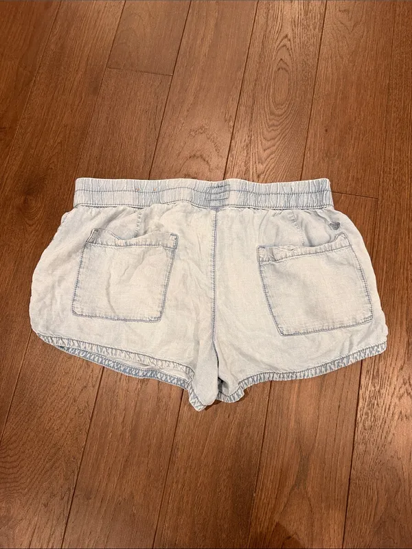 American Eagle Outfitters Light Blue Denim-Style Shorts Size Large - C27-184 - Image 4