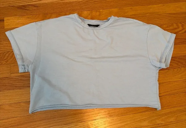 Baby Blue Crop Shein Top - Image 3