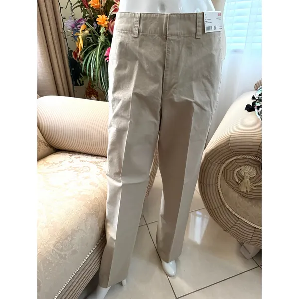 Uniqlo Cotton Chino Pants in Beige - Image 3
