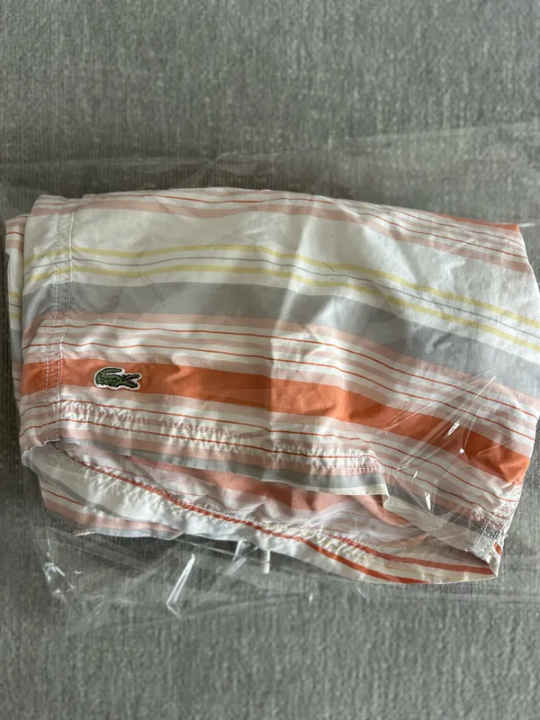 Lacoste Men’s Strip Swim Trunks Shorts Board L Made In France Sailing Club - Image 13