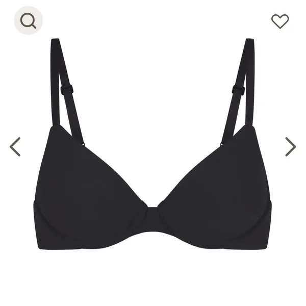 NWT SKIMS Fits Everybody T-Shirt Demi Bra in Onyx‎ Sz 30C - Image 4