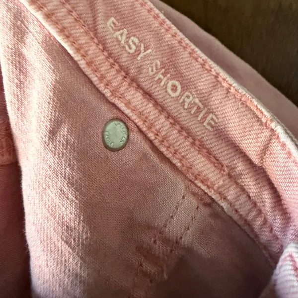 American Eagle sz 14 Pink Denim Easy Shortie Pockets Relaxed Streetwear Everyday - Image 9