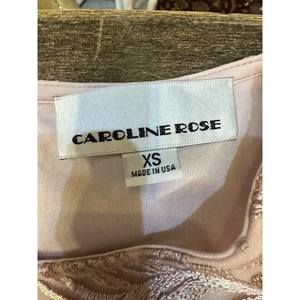 NWT Caroline Rose Size XS Bella Soiree Bell Sleeve Swing Dress ‎ $448 New Lace - Image 4