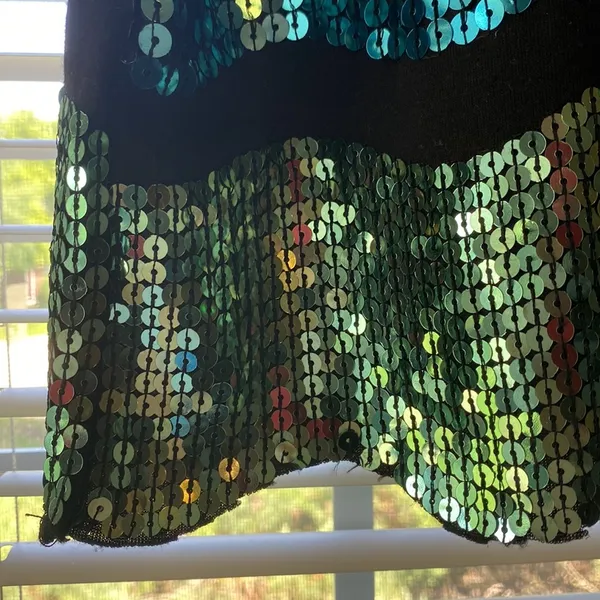 As You Wish rainbow sequin short mini dress, size medium - Image 10