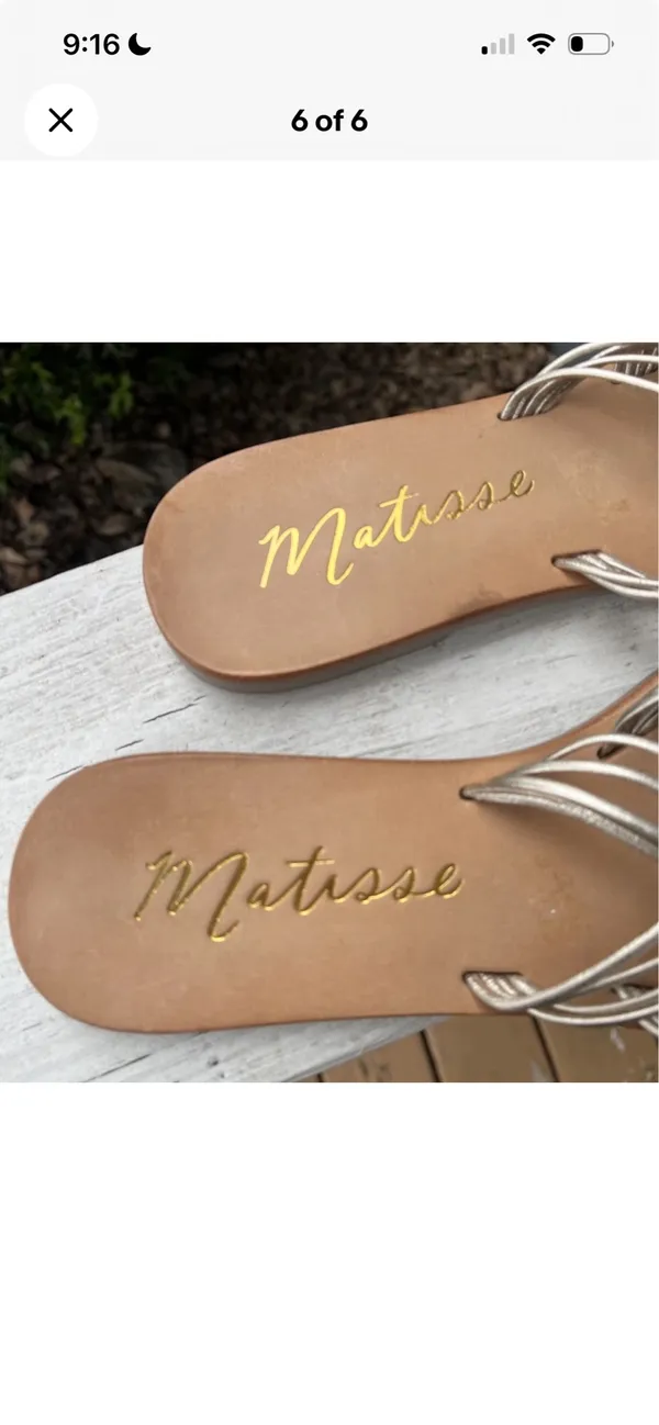 Matisse Tate Gold Sandals size 7M - Image 6