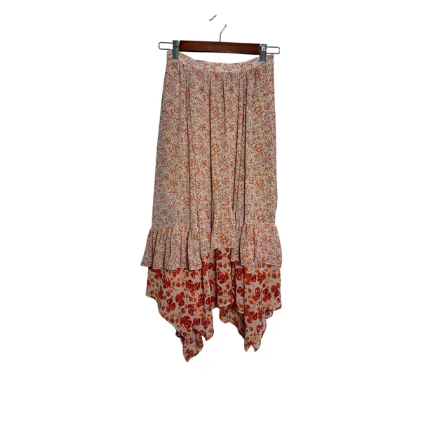 Free People Zuma Floral Tiered Skirt Women‘s Sz. 0 - Image 5
