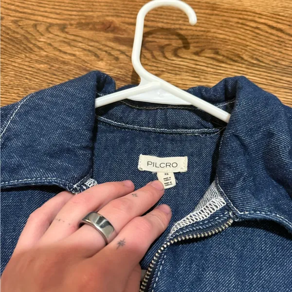 Anthropologie Pilcro Blue Denim Dress XS (oversized) - Image 2