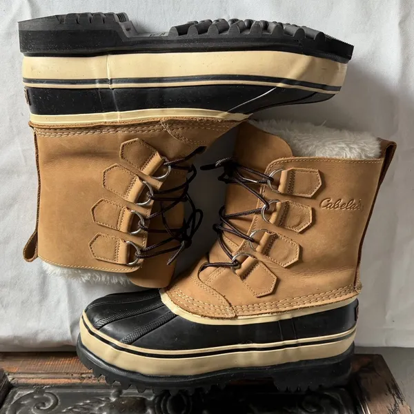 Cabela's Womens Snowpack Insulated‎ Waterproof Lace Up Faux Fur Boots Size 8 - Image 6