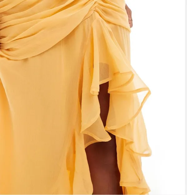 NWT Chiffon Dress With High Leg - Image 5