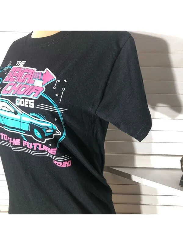 Gildan Back to the Future T-Shirt Black Medium Cotton - Image 6