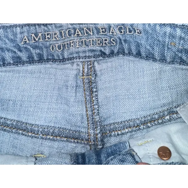 American Eagle Cut Off Jean Shorts High Rise Festival Size‎ 0 Distressed Grunge - Image 7