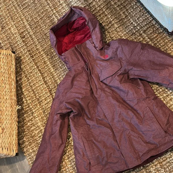 The North Face Helata Triclimate Jacket Women's Burgundy Red Size Large NO HOOD - Image 3