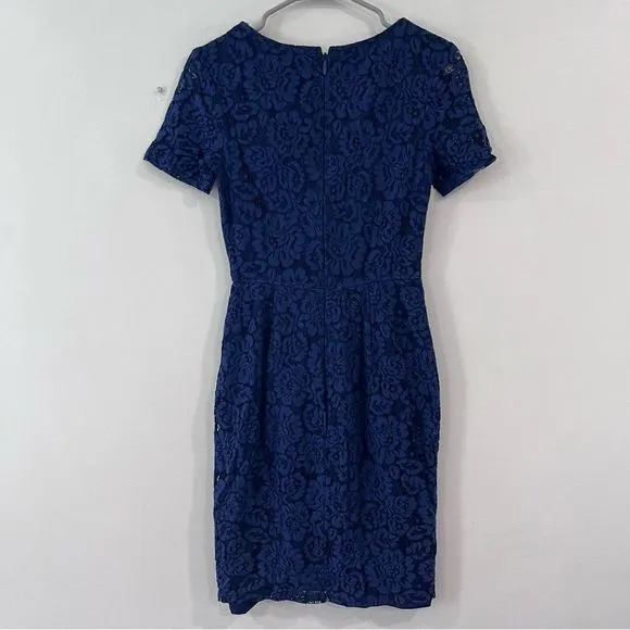 Lulus Polished to Perfection Navy‎ Blue Lace Sheath Dress MEDIUM - Image 6