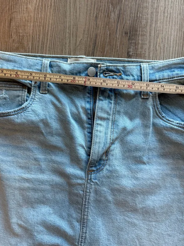 Light Wash Denim Maxi‎ Skirt Blue Size 12 - Image 4