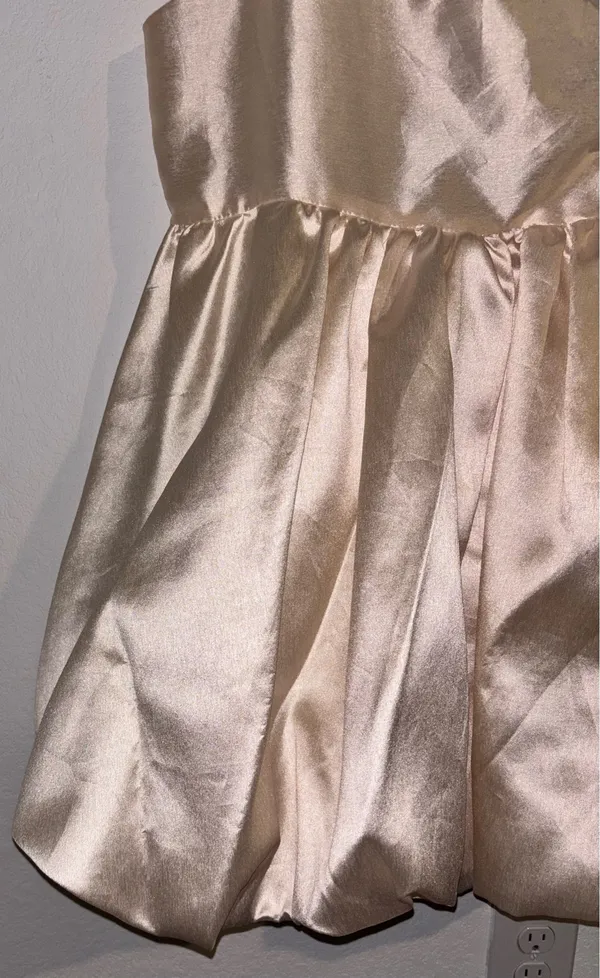 AB Studio One-Shoulder Champagne Color Party Dress - Image 2