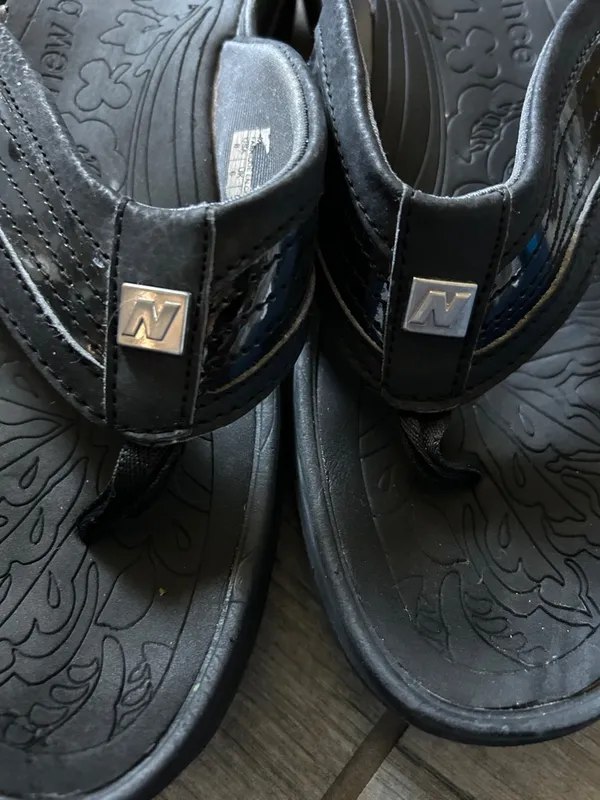 New Balance Black Flip-Flop Sandals - Image 6