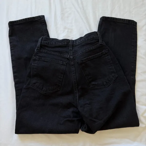 Abercrombie & Fitch The 90s Straight Ultra High Rise Curve Love Black Denim Jean - Image 3
