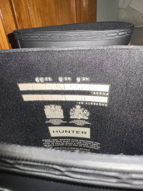 Black Matte Hunter Rain Boots Tall - Image 2