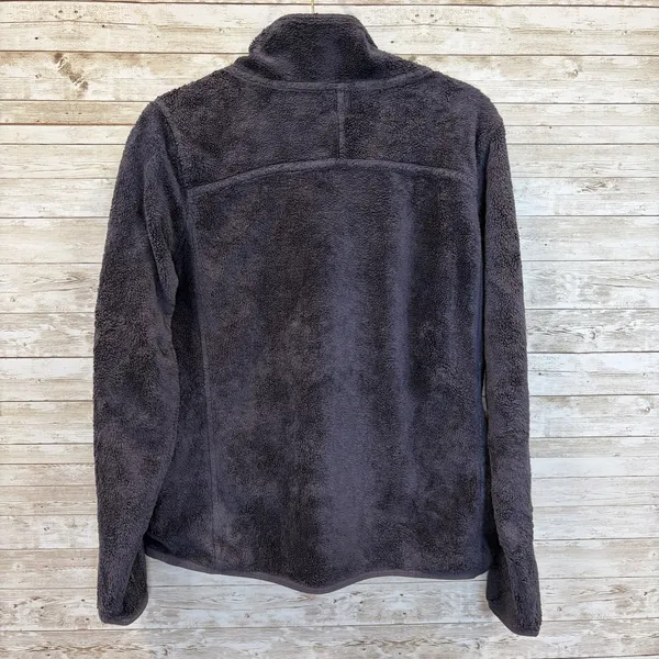 The North Face Womens L Pullover Osito Fleece Asymmetrical Snap Purple Outerwear - Image 6