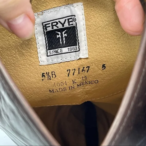 Frye Dark Brown Leather Melissa Western Tall Riding Boots Size 5.5 Style 77167 - Image 11
