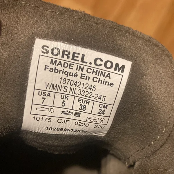 Sorel Women’s Evie Lace Waterproof Suede Ankle Bootie Quarry Color Size 7 - Image 8
