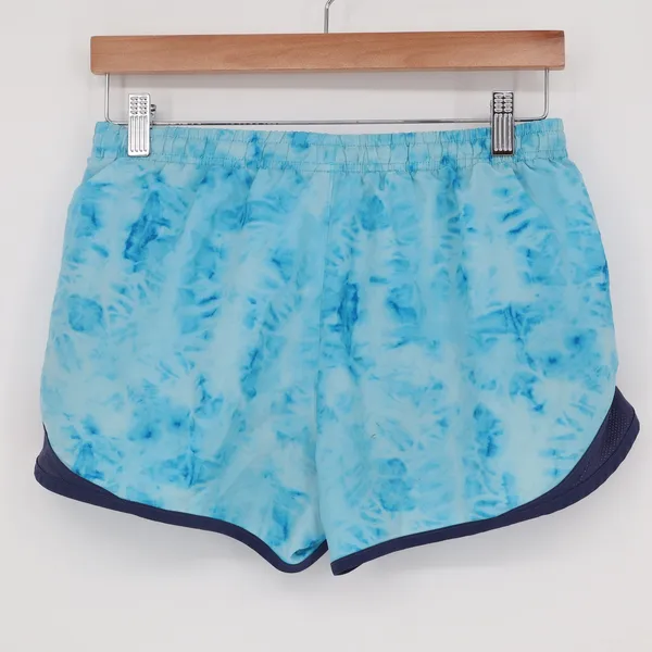 Under Armour Shorts Womens SM HeatGear Fitted Blue Tie Dye Athletic Good - Image 8