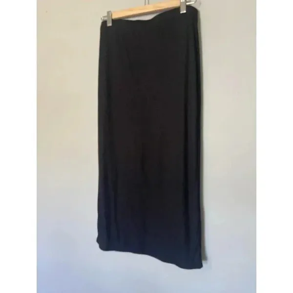 Truth By Republic Women's Black Front Slit‎ Maxi Skirt Buttons Size M Medium - Image 3