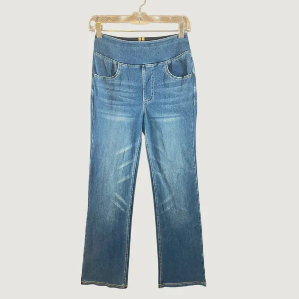 641 | NWT Halara Flex High Waist Flare Leg Stretch Denim Blue Womens S - Image 6