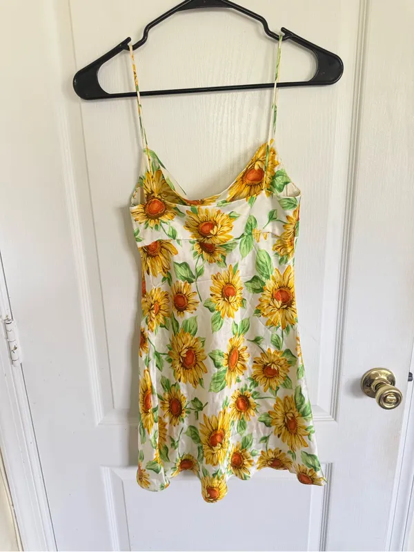 Bec + Bridge Sunflower Print Silk Slip Dress - Image 6