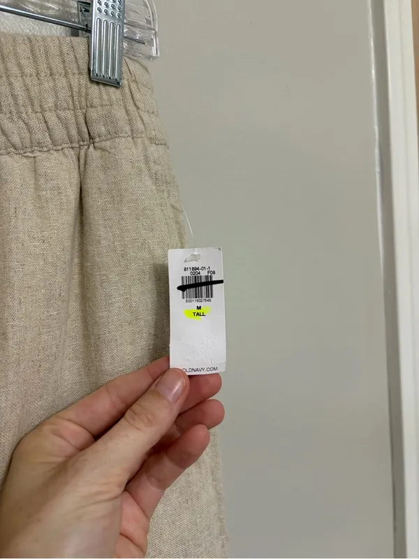 NEW Old Navy High-Waisted Linen-Blend Wide-Leg Pants in Natural Linen - M Tall - Image 5