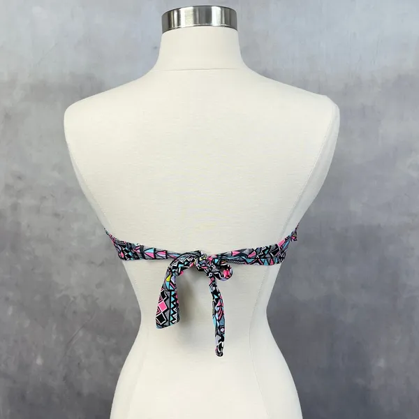 Hula Honey Bikini Swim Top‎ Size Medium Aztec Ruffle Bandeau Boho Indie Festival - Image 3