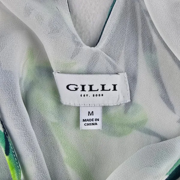 Gilli 15G Women's‎ White Tropical Leaf Print Halter Neck Maxi Dress - Size M - Image 2