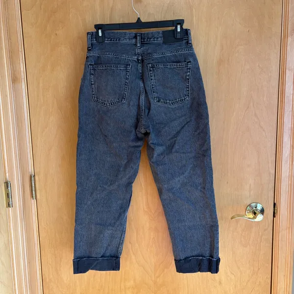 Everlane The Cheeky Straight Leg Jeans Cropped Charcoal Gray‎ Women's Size 28 - Image 2