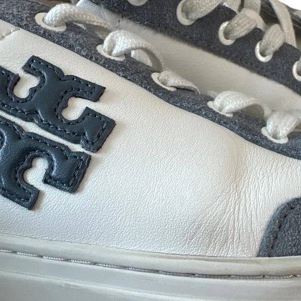 Tory‎ Burch Color Block T Logo Leather Sneakers 9.5 Box Style 161131 - Image 11