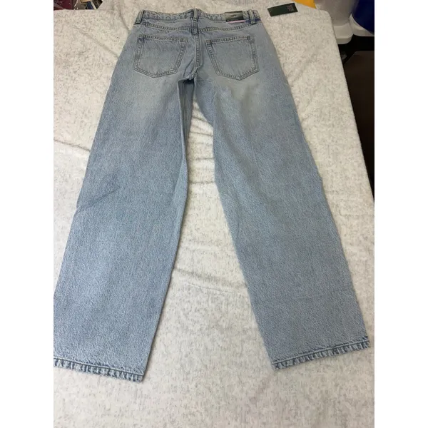 Wild Fable Mid-Rise 90s Relaxed Straight Leg Jeans Light Wash Distressed 10S NWT - Image 2