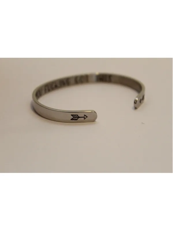 Jopcuff Women’s Expressions Silver Cuff Bracelet One Size - Image 4